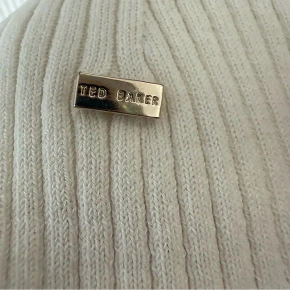 Ted Baker Square Neck Ribbed Top - 1 Small - Picture 3 of 5